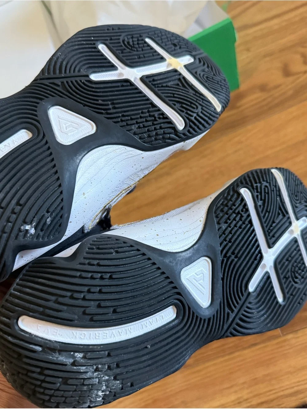 Nike Kids' White and Gold Athletic Shoes